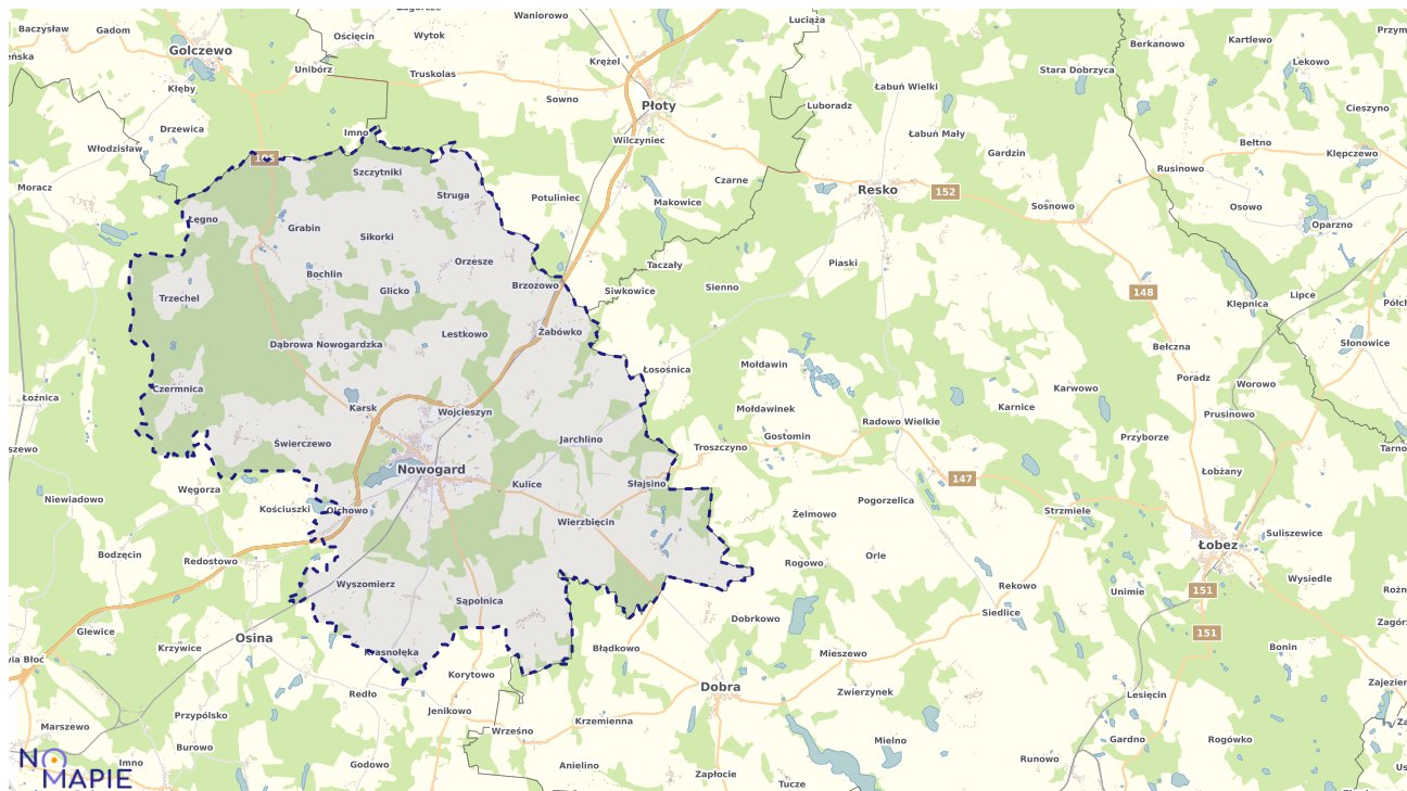 Mapa wyborów do sejmu Nowogard